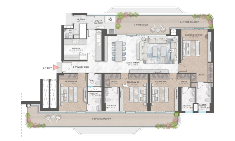 Kanakia Privaasa Floor Plan 1
